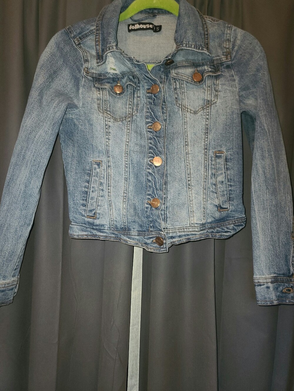 Dollhouse Light Blue Washed Denim Jean Jacket